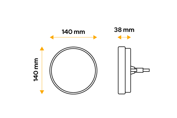 TT TECHNOLOGY TT.12559 Piloto trasero LED, 3 funciones, izquierdo