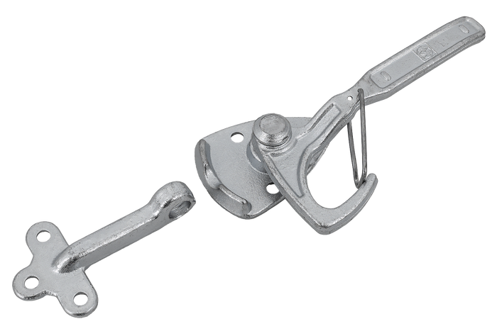 Enganche lateral izquierdo con fijación WINTERHOFF WV 20-L + WVG 20-A, cierre lateral completo del remolque