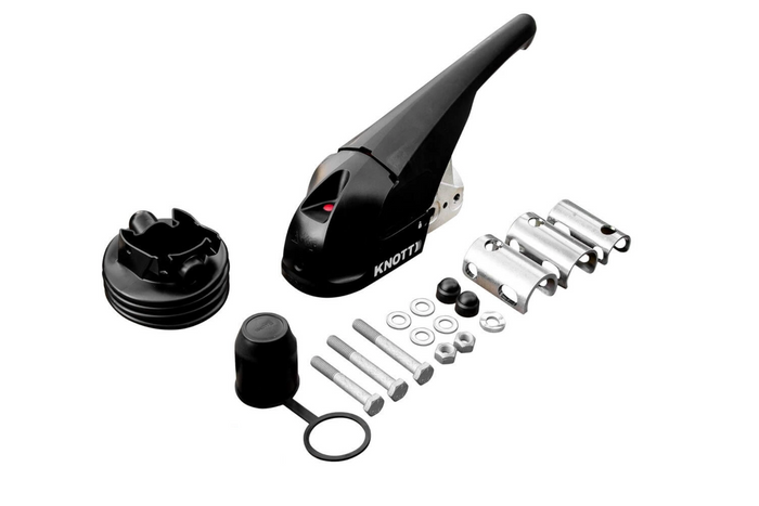 Enganche de bola KNOTT KS30 con estabilizador para remolque de 3000kg con lanza tubular de 35-50mm