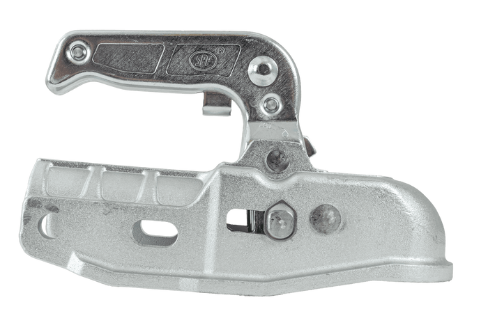 Enganche de bola STEELPRESS BC-3000C-00-00 para remolque de 3000 kg con barra de tiro de tubo de 50 mm, hierro fundido