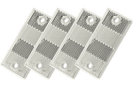 Reflectores rectangulares blancos con agujeros DOBPLAST 90x40mm SET 4x reflectores