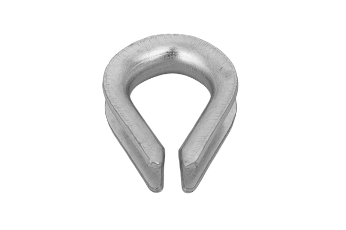 Guardacabos de cuerda DROMET KU.4, con amarre de acero, 4 mm