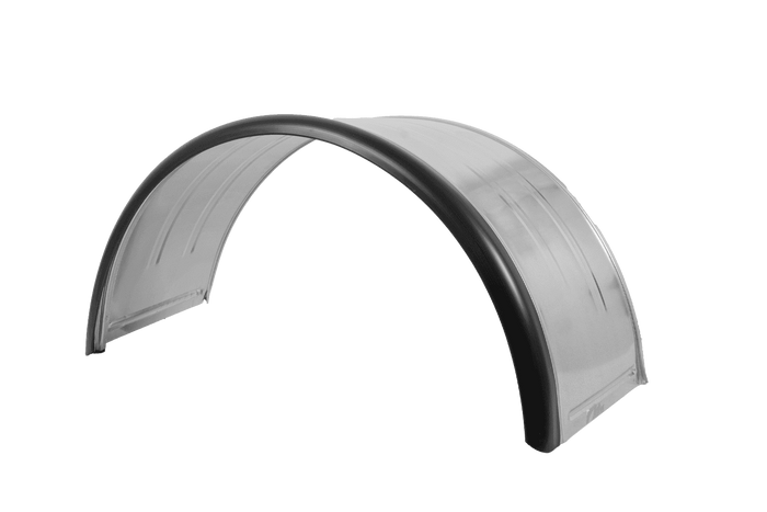 Guardabarros doble para remolque de 15-16", paso de rueda DOMAR DK7120 de 880/400 mm, metálico con borde de goma.