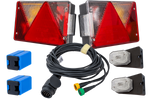 Juego de luces: luces traseras ASPÖCK MULTIPOINT IV + luces de posición laterales ASPÖCK FLEXIPOINT I + arnés MANTES 5,2 m 13PIN