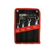 Llaves de anillo semiabiertas YATO YT-0143 8-17 mm, 4 unidades.