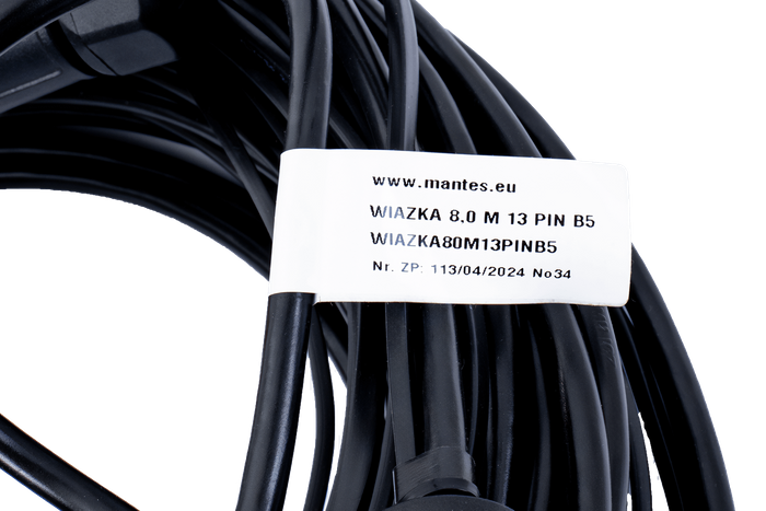 Instalación eléctrica MANTES, arnés para remolque de camión, 8 m, enchufe de 13 PIN, 2 bayonetas de 5 PIN