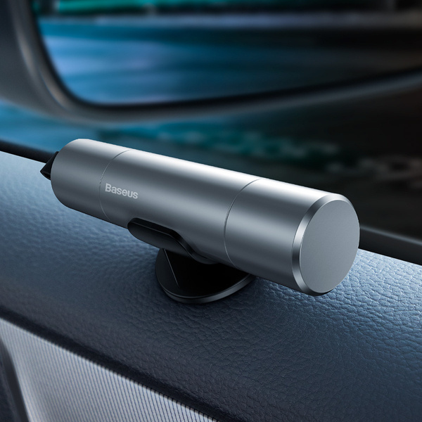 Herramienta afilada BASEUS 2 en 1, martillo de seguridad para vidrio, cinturón salvavidas y cuchillo