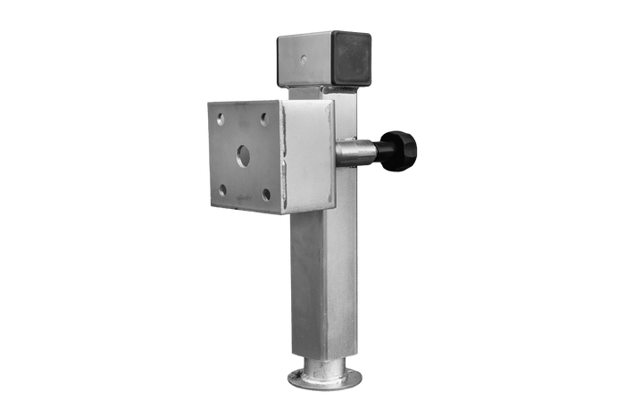 UNITRAILER D-110.000.049 Soporte de manivela extensible para remolque de plataforma plana de 1300 kg, 410-645 mm