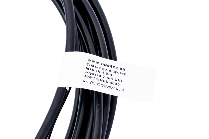 Instalación eléctrica MANTES, arnés de remolque 4m, enchufe 7PIN, bayonetas 2x5PIN