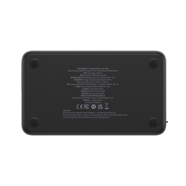 Banco de energía de arranque BASEUS Super Energy Pro+ Jump Starter 12 V 12000 mAh 1200 A + cargador USB