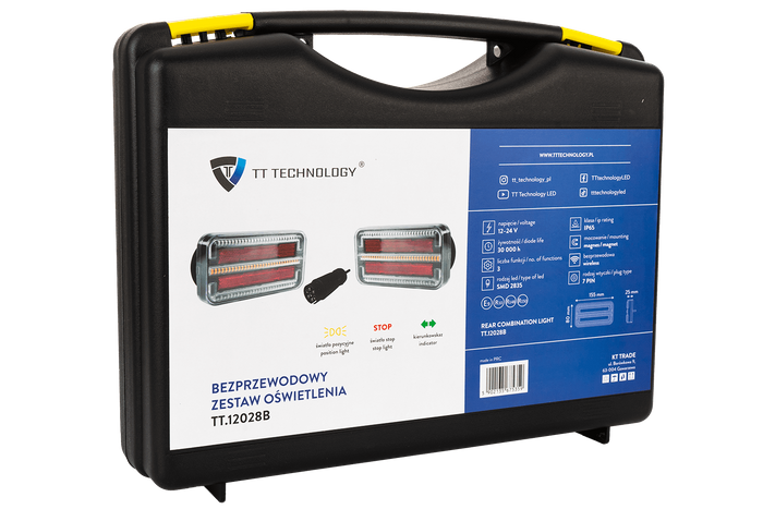 Luces traseras LED TT Technology TT.12028B 3 funciones izquierda + derecha, inalámbricas, magnéticas