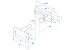 Pestillo de puerta para caravana o autocaravana ProPlus 362622V02BK, manija negra con resorte para sujetar la puerta.