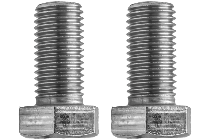 Tornillos y tuercas para montar la rueda de soporte DROMET M10x25, juego: 2x tornillos y 2x tuercas