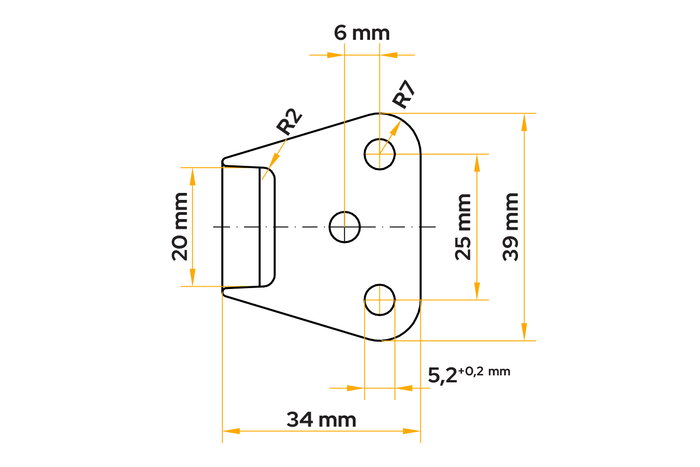 Soporte de enganche lateral WINTERHOFF BVSG 60-A para enganche lateral de remolque