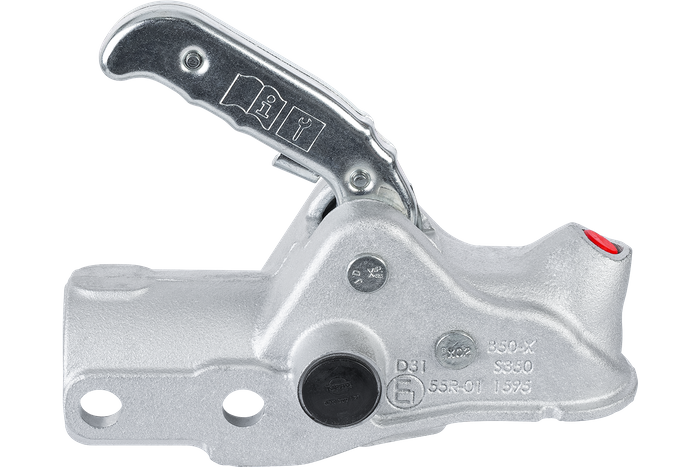 Enganche de bola AL-KO AK351 para remolque de 3500 kg con barra de tiro tubular de 60 mm, hierro fundido