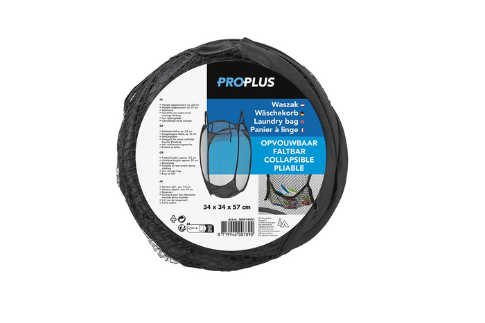 Cesta plegable para cesta de lavandería ProPlus 360814V01 para caravanas y viajes.
