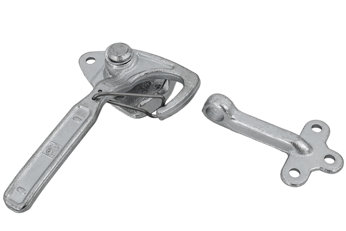 Enganche lateral derecho con fijación WINTERHOFF WV 20-R + WVG 20-A, cierre lateral completo del remolque