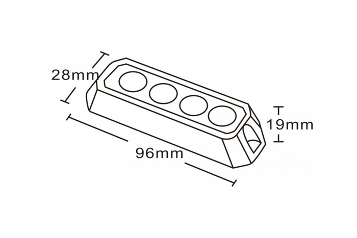 Lámpara de advertencia LED KAMAR LW0025-ALR-1, luz intermitente naranja