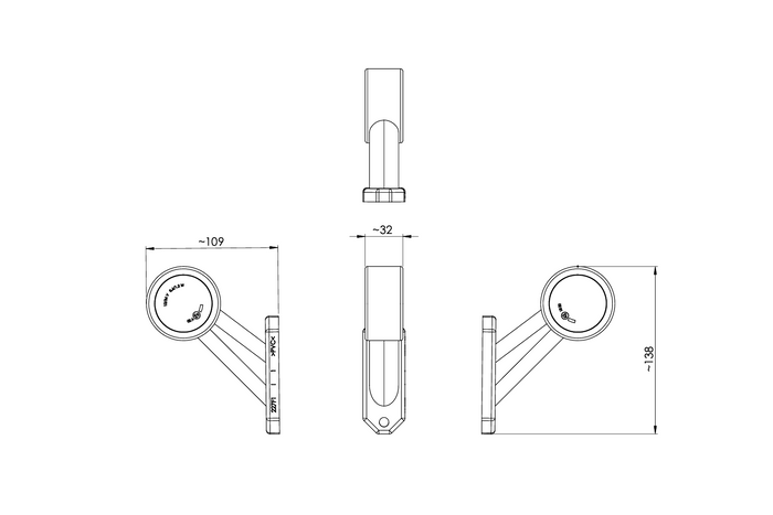 Lámpara de posición derecha LED HORPOL LD 725/P