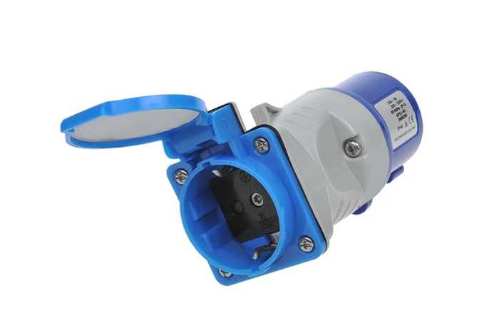 Adaptador ProPlus 373519 de enchufe CEE a toma de corriente con conexión a tierra.