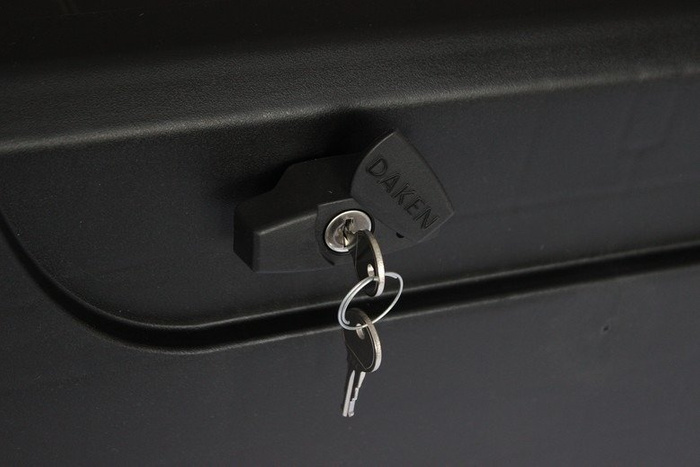 DAKEN 82201 Caja de herramientas BLACKIT 550x250x295mm 23l con soportes de montaje