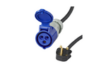 Adaptador con enchufe CEE y toma de corriente británica UK ProPlus 373522DE, cable de 40 cm, 16 A, 230 V 