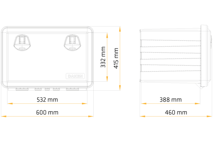 DAKEN 81104 JUST caja de herramientas 600x415x460mm 70l
