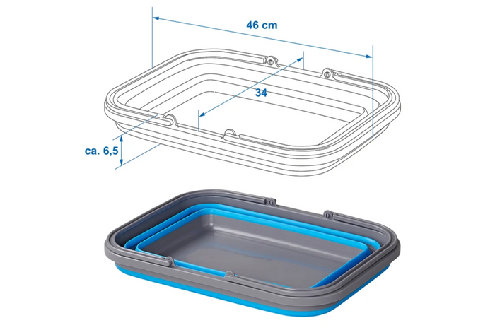 Bol de viaje plegable ProPlus 370303V01, bol de silicona de 16 L