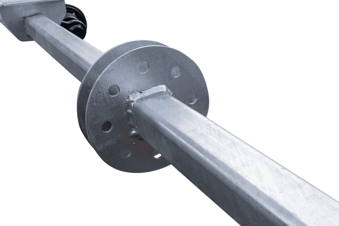 KNOTT VG7-L eje sin freno para remolque 750kg 1607mm 2027mm 4x100