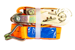 Cinta transportadora UNITRAILER de 2 m/50 mm/5 t de color naranja con tensor