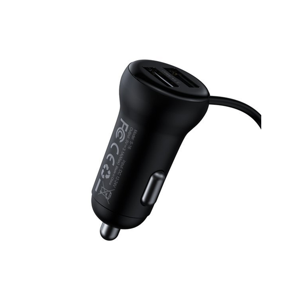 Transmisor FM BASEUS T tipo S-16 con Bluetooth 5.0, reproductor MP3 y cargador para coche con 2 puertos USB.