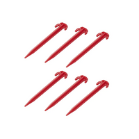 Juego de seis estacas para tienda de campaña ProPlus 364824, estacas de plástico para sujetar vientos, 19 cm.