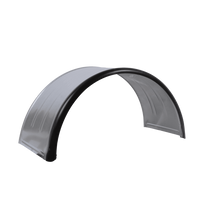 Guardabarros doble para remolque de 16-17,5" DOMAR DK7135, paso de rueda de 1000/450 mm, metálico con borde de goma.