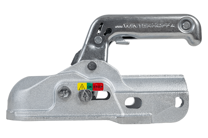Enganche de bola WINTERHOFF WW 30-K+Z para remolque de 3000 kg con barra de tiro de tubo de 35-51 mm, hierro fundido.