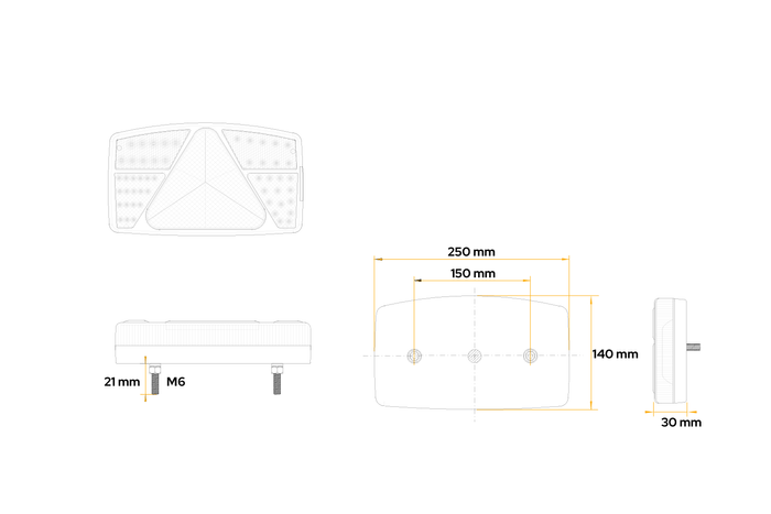ASPÖCK 41-131 Luz trasera LED, 7 funciones, izquierda