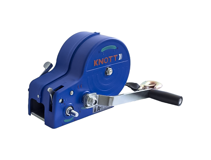 Cabrestante Knott 1150 kg con cinta carcasa azul