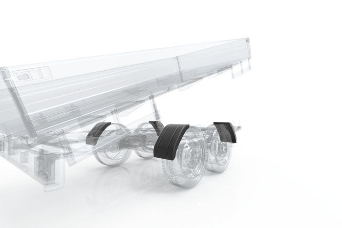 Medio guardabarros para remolque DOMAR D10224 paso de rueda 370/240mm