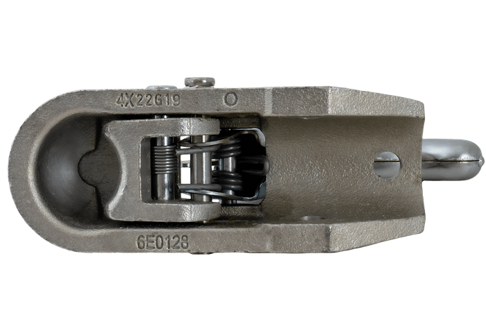 Enganche de bola KNOTT K27-A para remolque de 2700 kg con barra de tiro tubular de 50 mm, hierro fundido