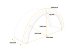 Guardabarros doble para remolque de 19,5 a 22,5", paso de rueda DOMAR DK1540, 1100/550 mm