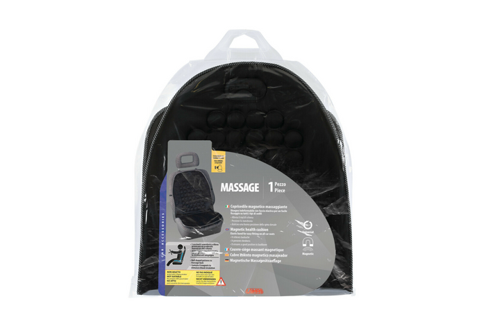 Cojín de masaje para asiento de coche LAMPA, negro, efecto masaje