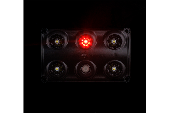 Lámpara LED HORPOL LWD2157/CZ de 900 lm para interior de coche, color negro, con interruptor y diodo rojo.