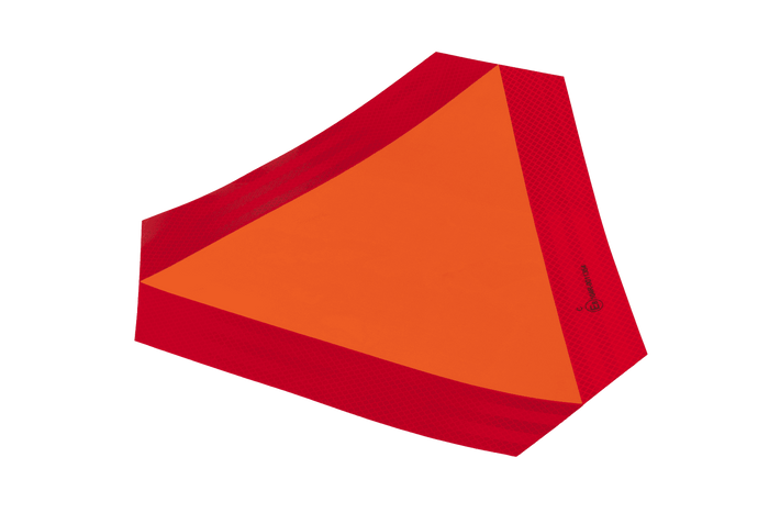 Adhesivo reflectante HERMON, triángulo de advertencia de movimiento lento, 300x120 mm