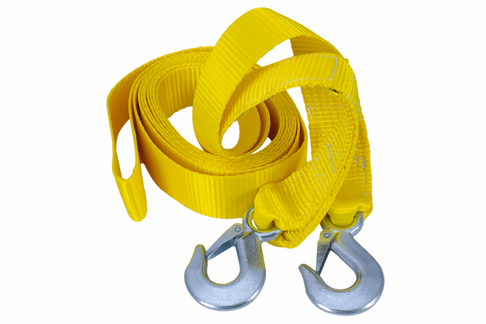 Cuerda de remolque con ganchos UNITRAILER correa de remolque 5m/50mm/4t amarilla