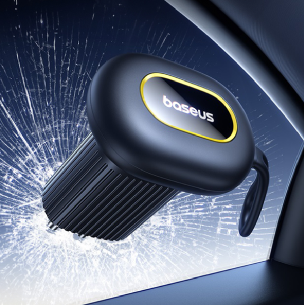 BASEUS GoTrip DT1 Martillo de seguridad 2 en 1 para ventanas, cuchillo de seguridad para cinturones de seguridad
