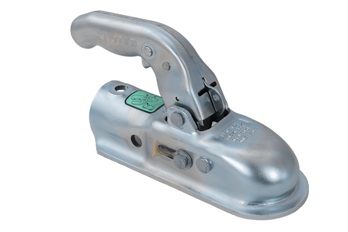 Enganche de bola KNOTT K20-B para remolque de 2000 kg con barra de tiro de tubo de 45 mm, hierro fundido 