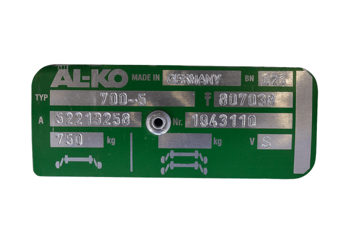 AL-KO OPTIMA eje sin freno para remolque de barco 750kg 1070mm 1380mm 4x100