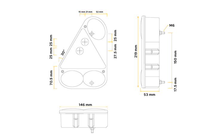 Luces traseras ASPÖCK EARPOINT III, 6 funciones, izquierda + derecha