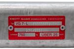KNOTT VG7-L eje sin freno para remolque 750kg 1260mm 1565mm 4x100