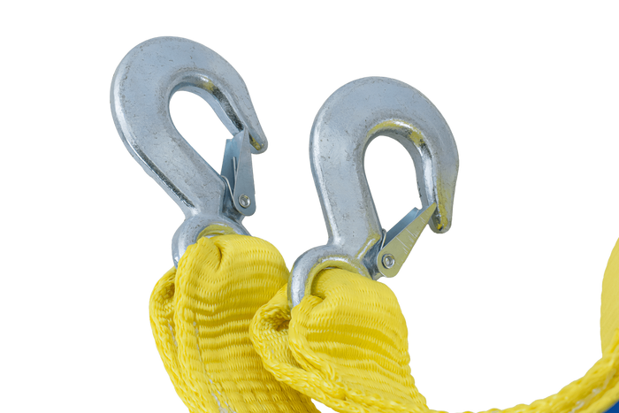 Cuerda de remolque con ganchos UNITRAILER correa de remolque 5m/50mm/4t amarilla