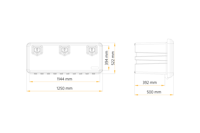 DAKEN 81209 ARKA caja de herramientas 1250x522x500mm 203l